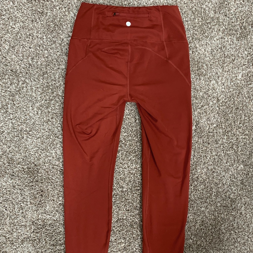 Logalious Leggings, size small, burnt orange, full length.